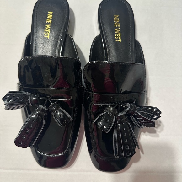 Nine West Black Mules with Tassels - Picture 1 of 6